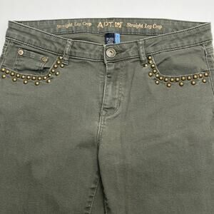 APT. 9 Women’s 8 Green Straight Leg Crop Jeans
